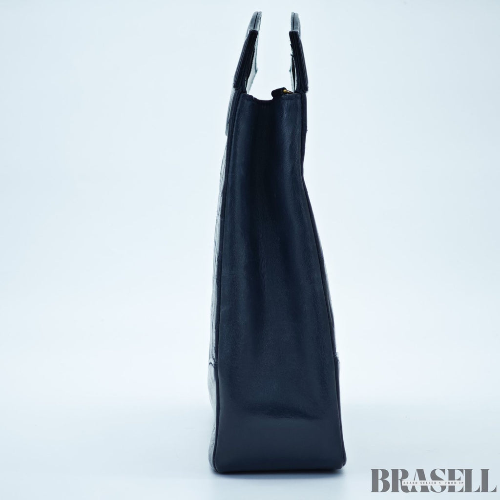 Borsa a mano Chanel Matelassé Coco Mark a 2 vie in pelle di agnello borsa a...