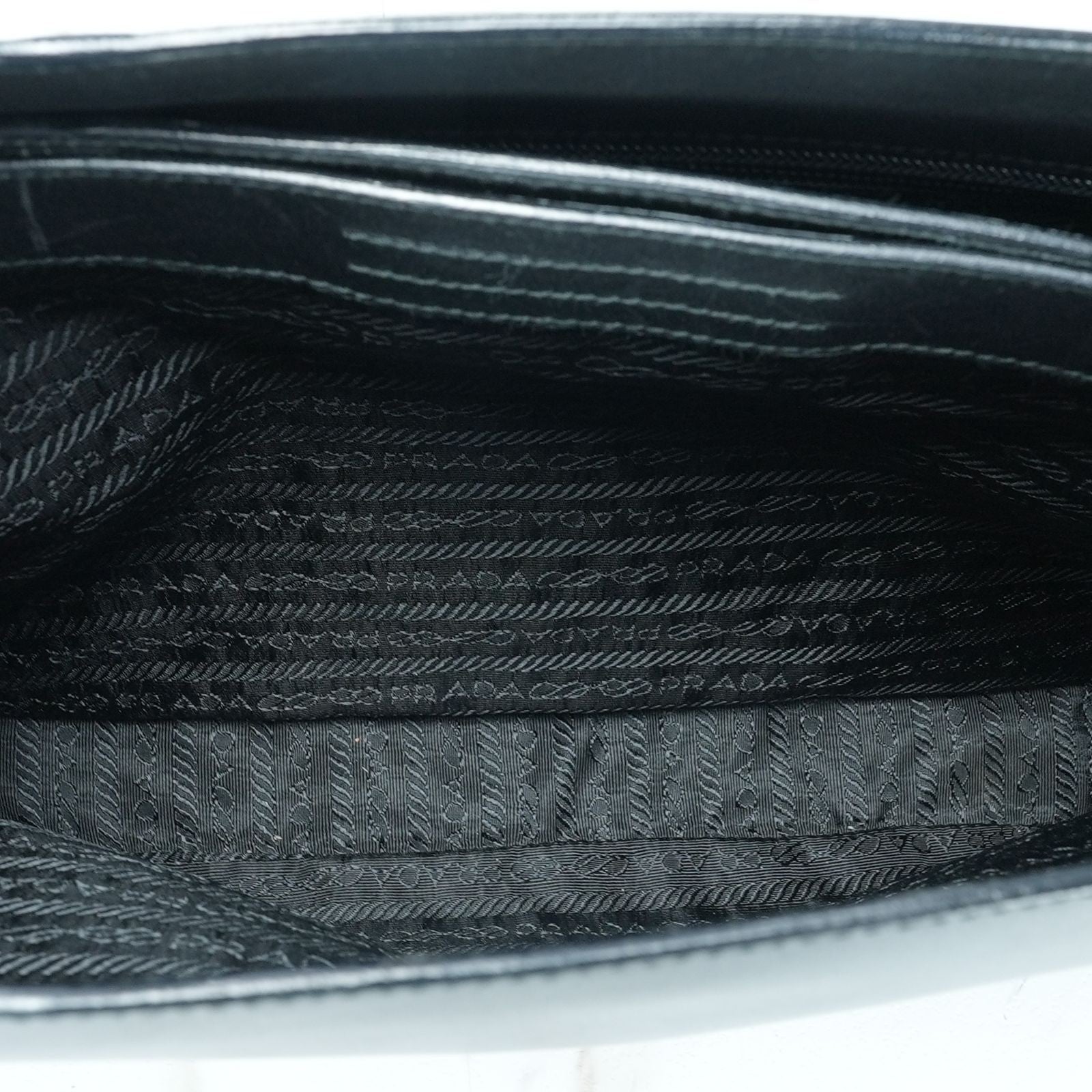 PRADA Vitello VITELLO CORINO NERO Handbag BR1277 Black Tote Bag