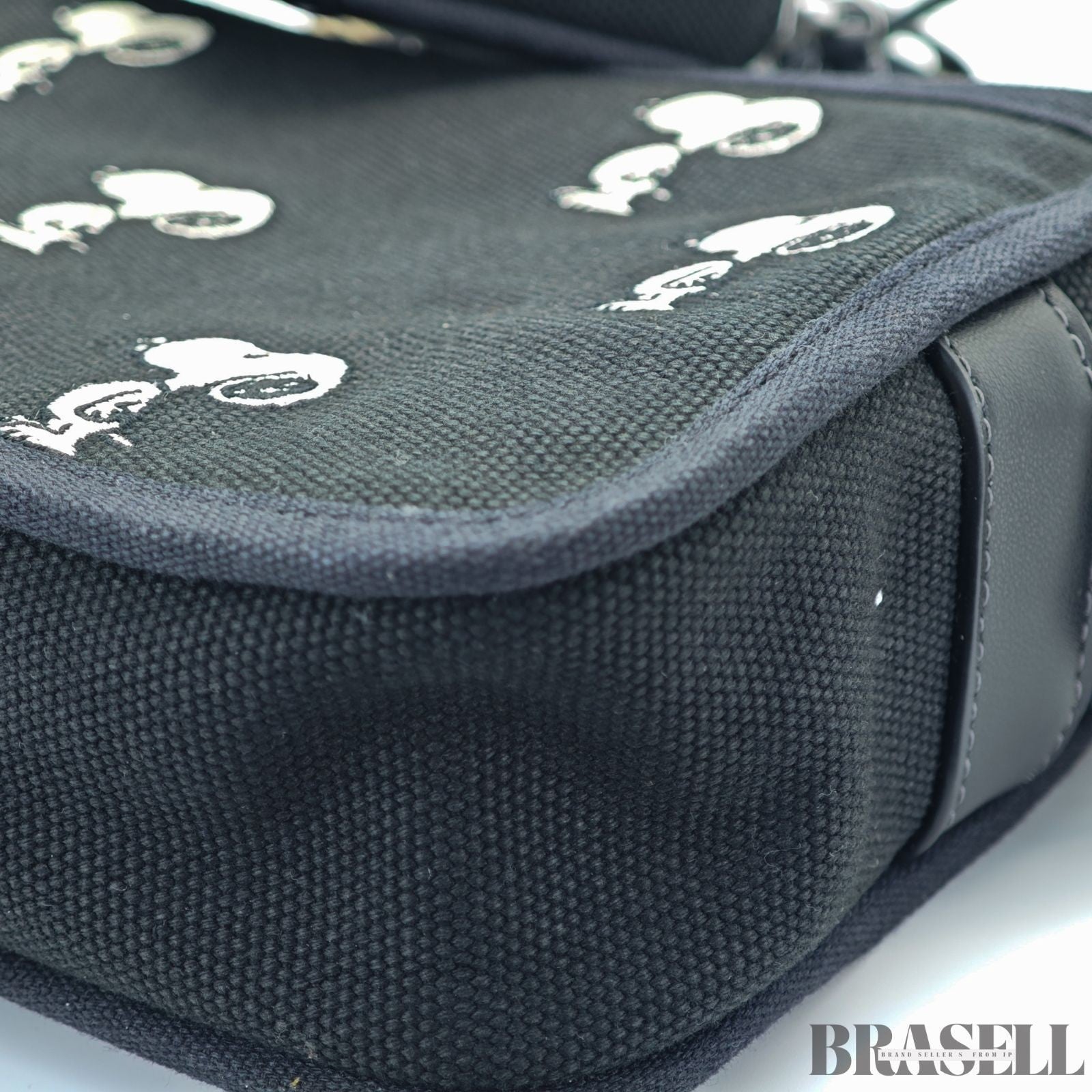 COACH Cargo Camera Bag with Snoopy Print Compact Bag Black