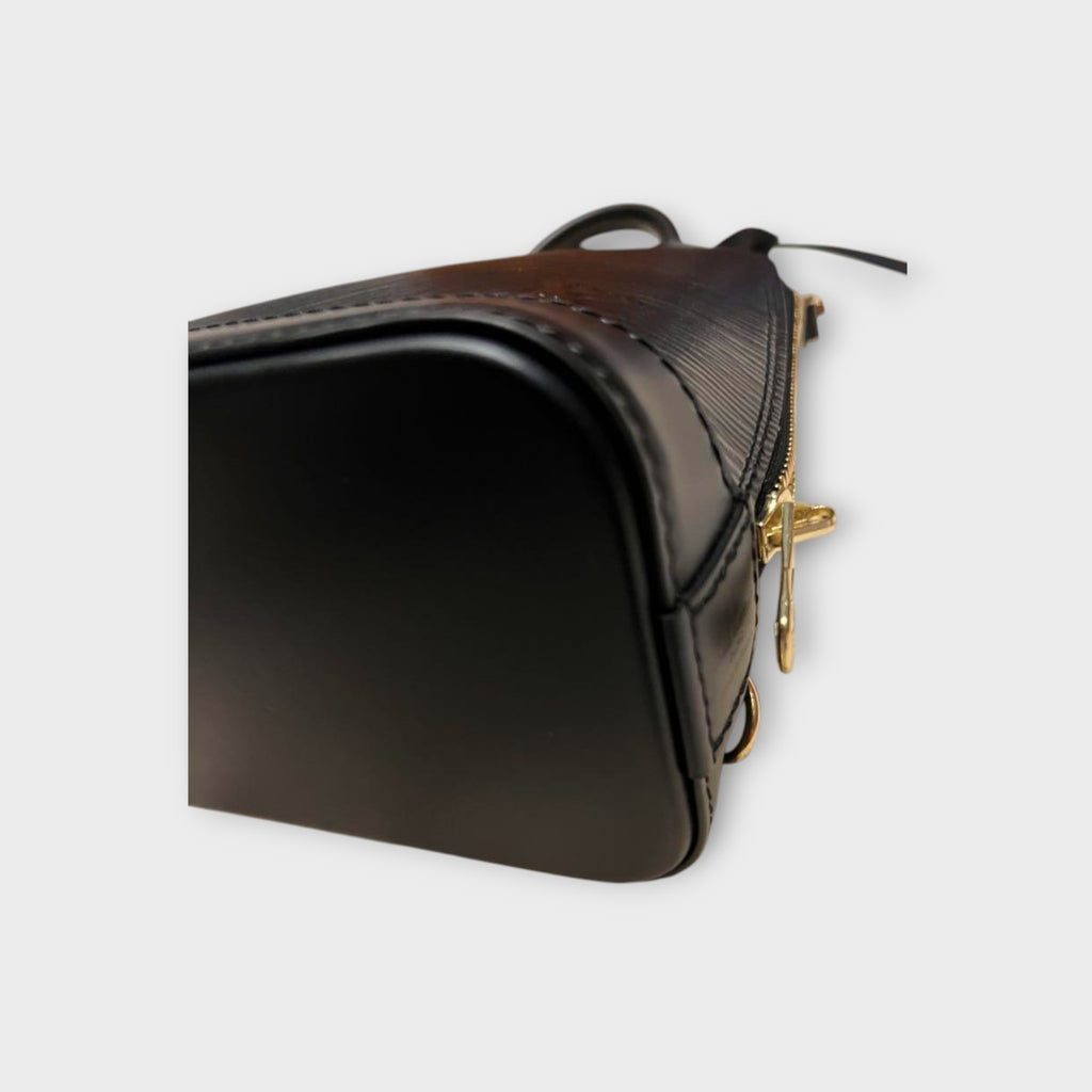 Louis Vuitton Alma Backpack Handbag Leather Black M25103