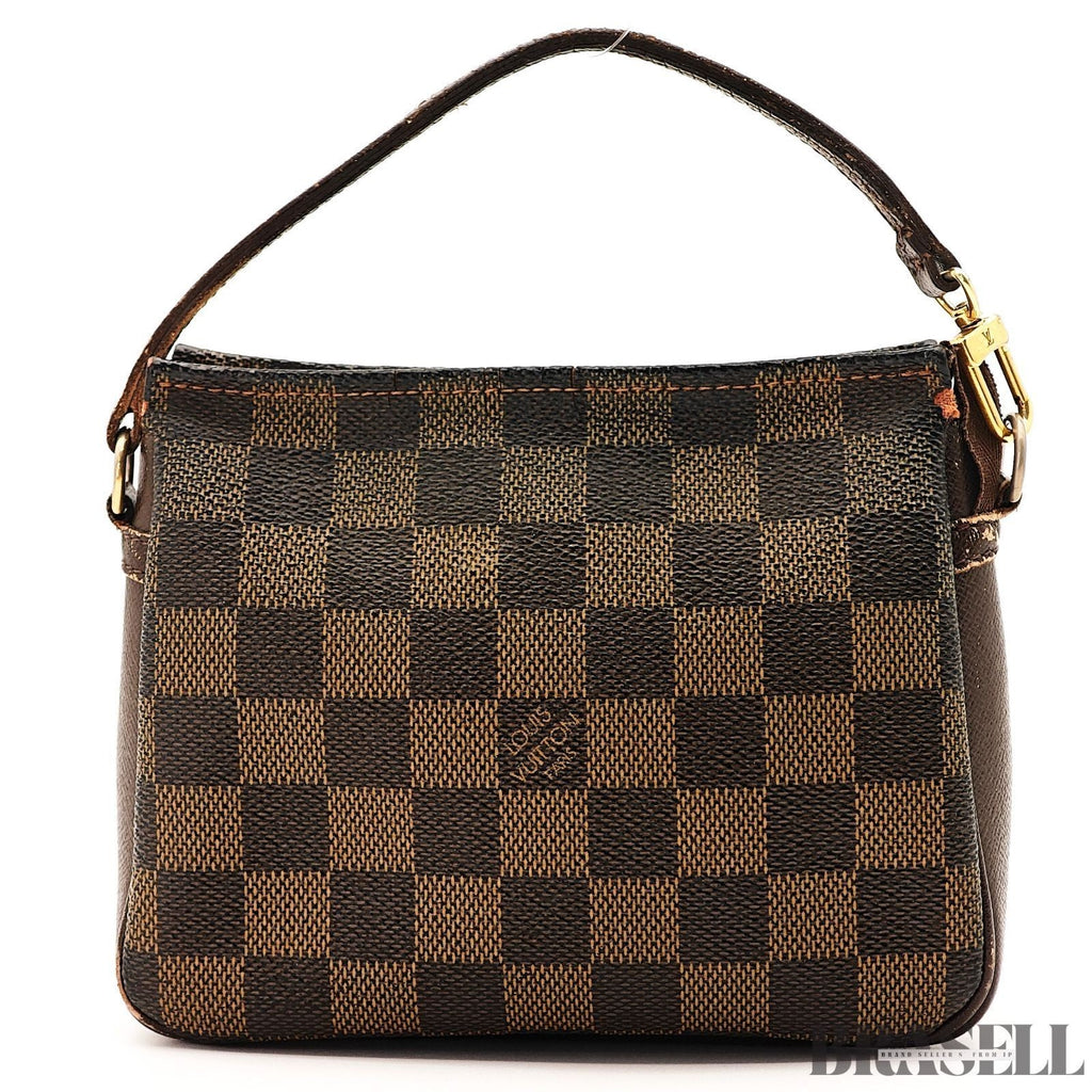 LOUIS VUITTON  Trousse Makeup Poach Hand Bag Damier Ebene Leather Brown N51982