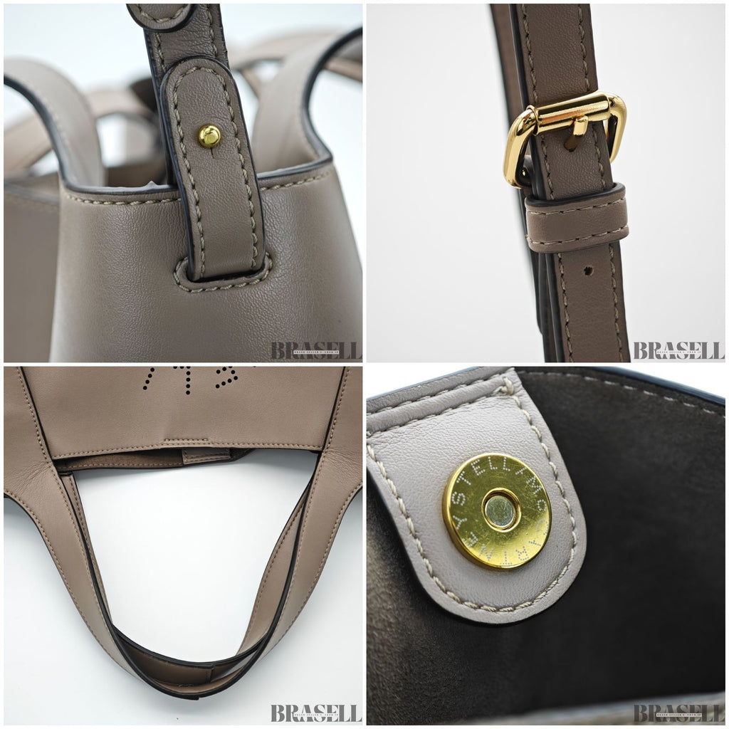 Stella McCartney 2-Way Tote Bag 513860 Greige with Case Large Capacity