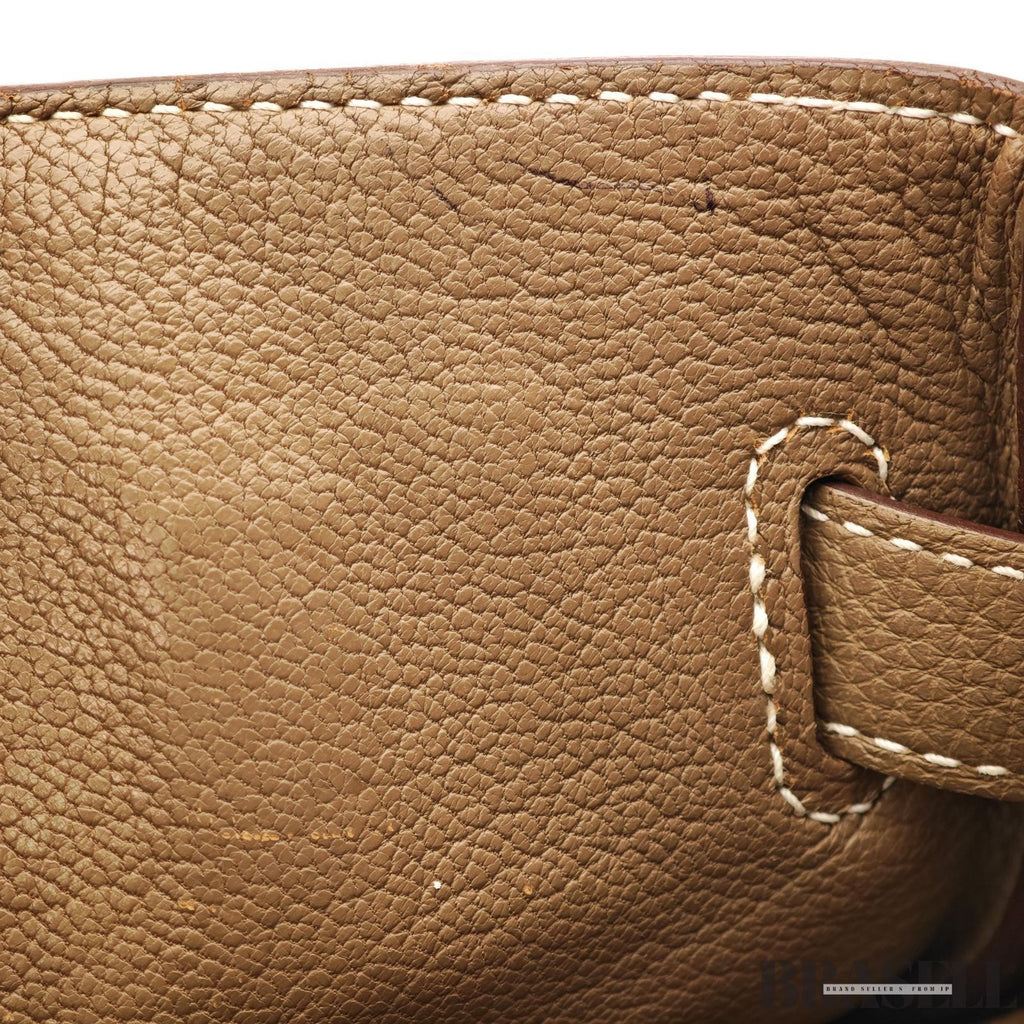 Hermes Birkin 30 Etoupe Togo Leather Tote Handbag Women Authentic Bag w/Box