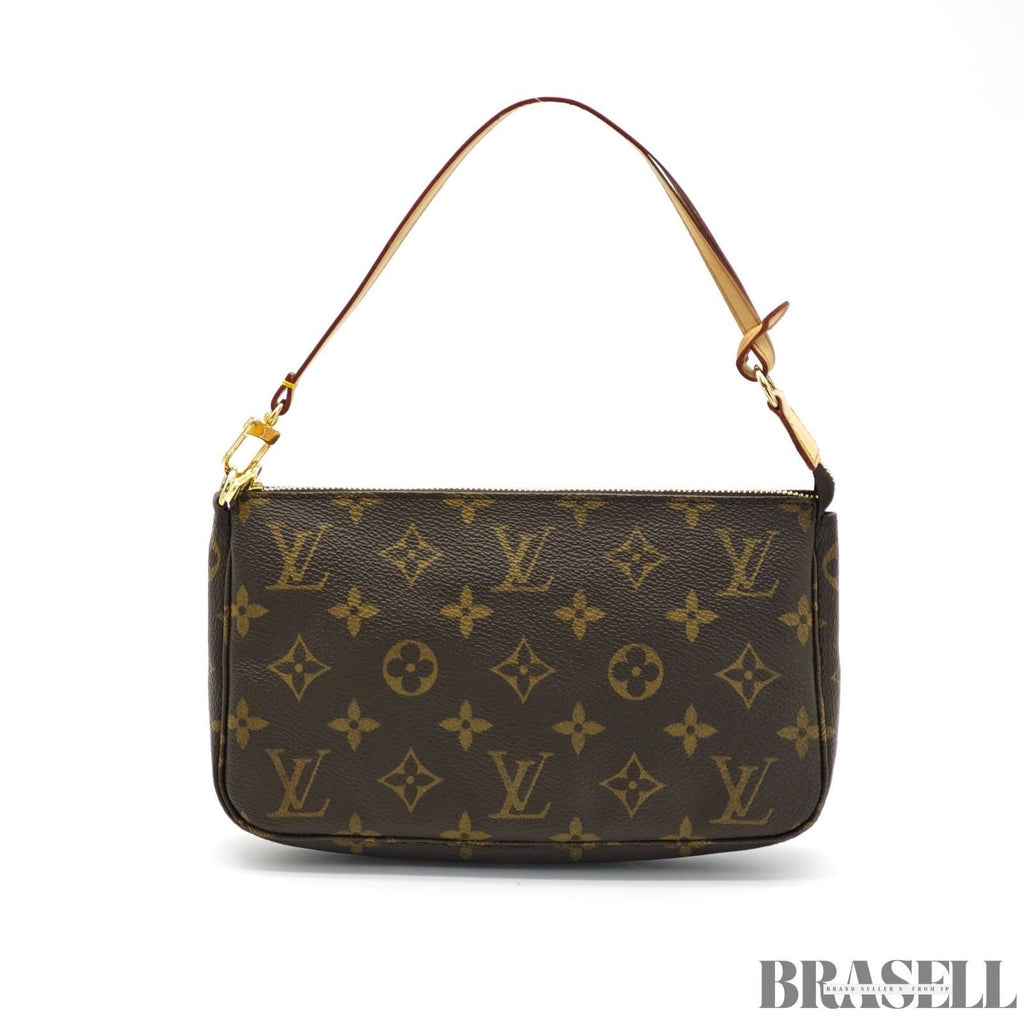 LOUIS VUITTON Pochette Accessoires M51980 Monogram Mini Handbag Brown Women’s