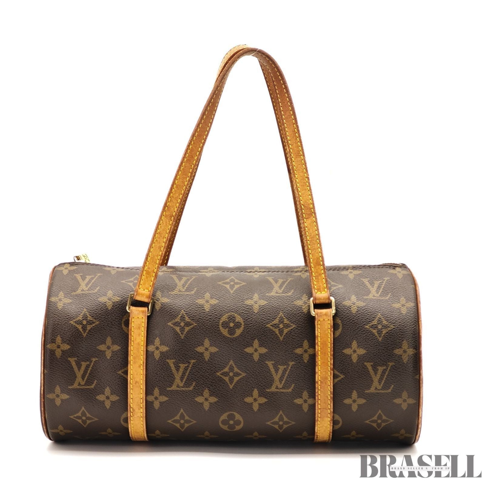 LOUIS VUITTON Papillon 30 M51385 Mini Boston Handbag Brown Monogram Canvas Pouch