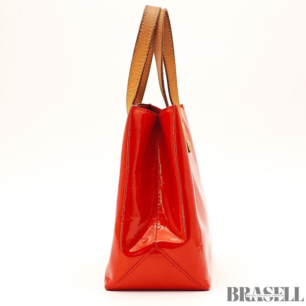 Louis Vuitton Vernis Reade PM M91088 Bag Handbag Patent Leather Red w/ Dust Bag