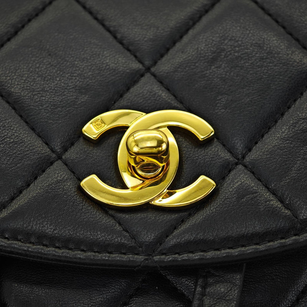 CHANEL Matelasse Bag Backpack Black Women's