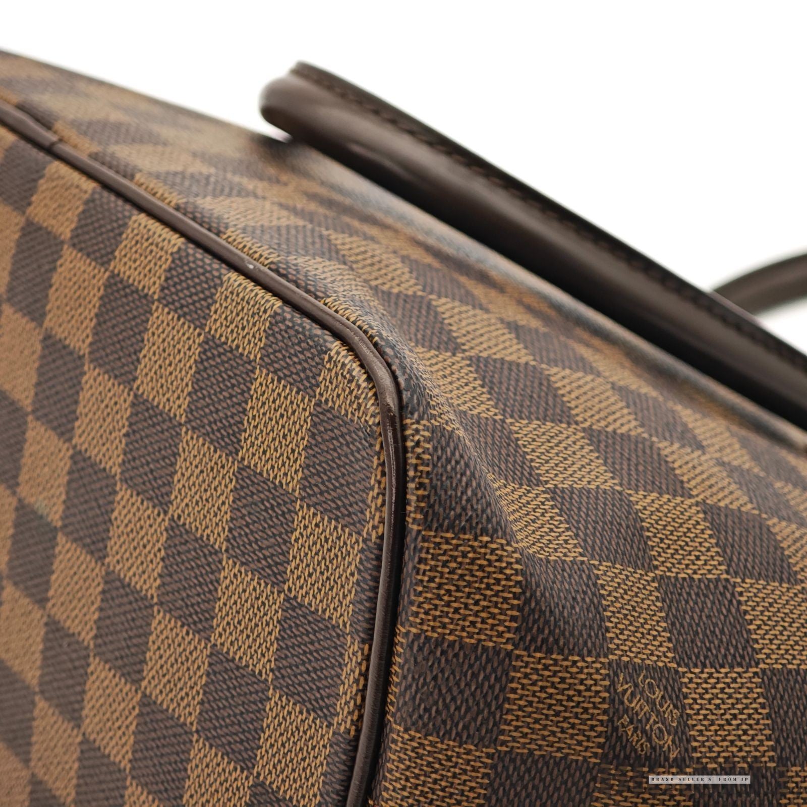 LOUIS VUITTON Saleya PM Tote Bag Handbag N51183 Brown Damier Canvas Leather