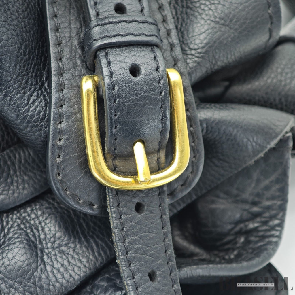 Miu Miu Madras 2-Way Bag RL0058 Handbag Shoulder Bag Black Women's