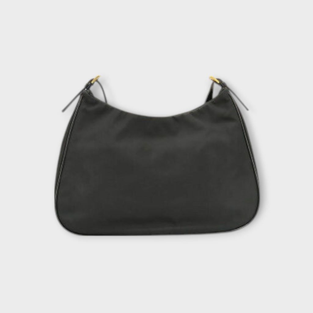 Prada Tessuto Light Chain Accessory Pouch One-Shoulder Bag Handbag Nero Black【A】