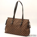 Louis Vuitton Chelsea N51119 Handbag Tote Bag Horizontal Large Capacity Brown