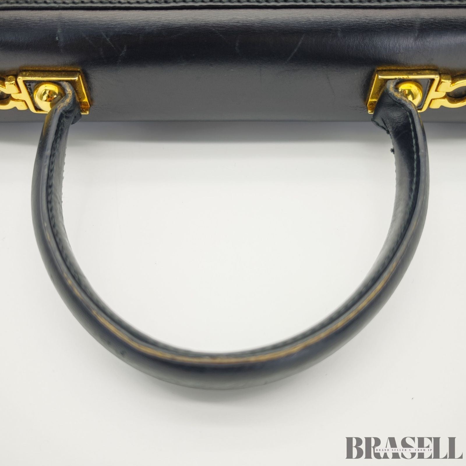 Ferragamo Gancini Shoulder Bag Tote Bag Black Women's Classical