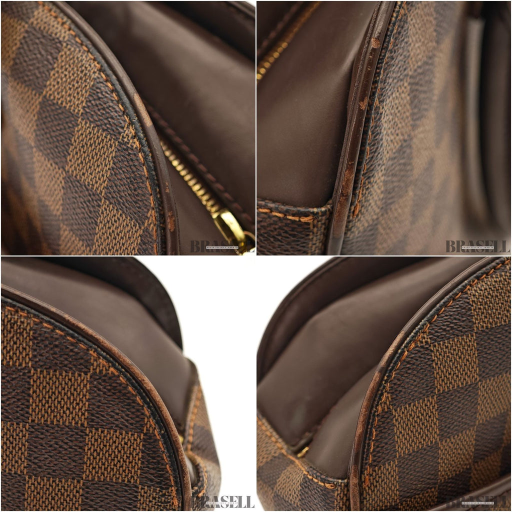 LOUIS VUITTON Saria ORIENTAL Hand Bag N51282 Damier Canvas Leather Ebene Brown