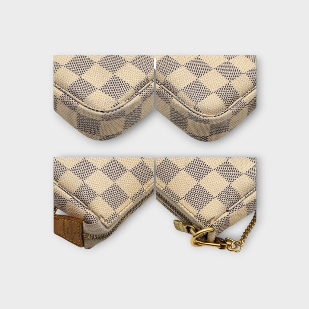 Louis Vuitton Mini Accessoires Handbag Pouch Damier Azur