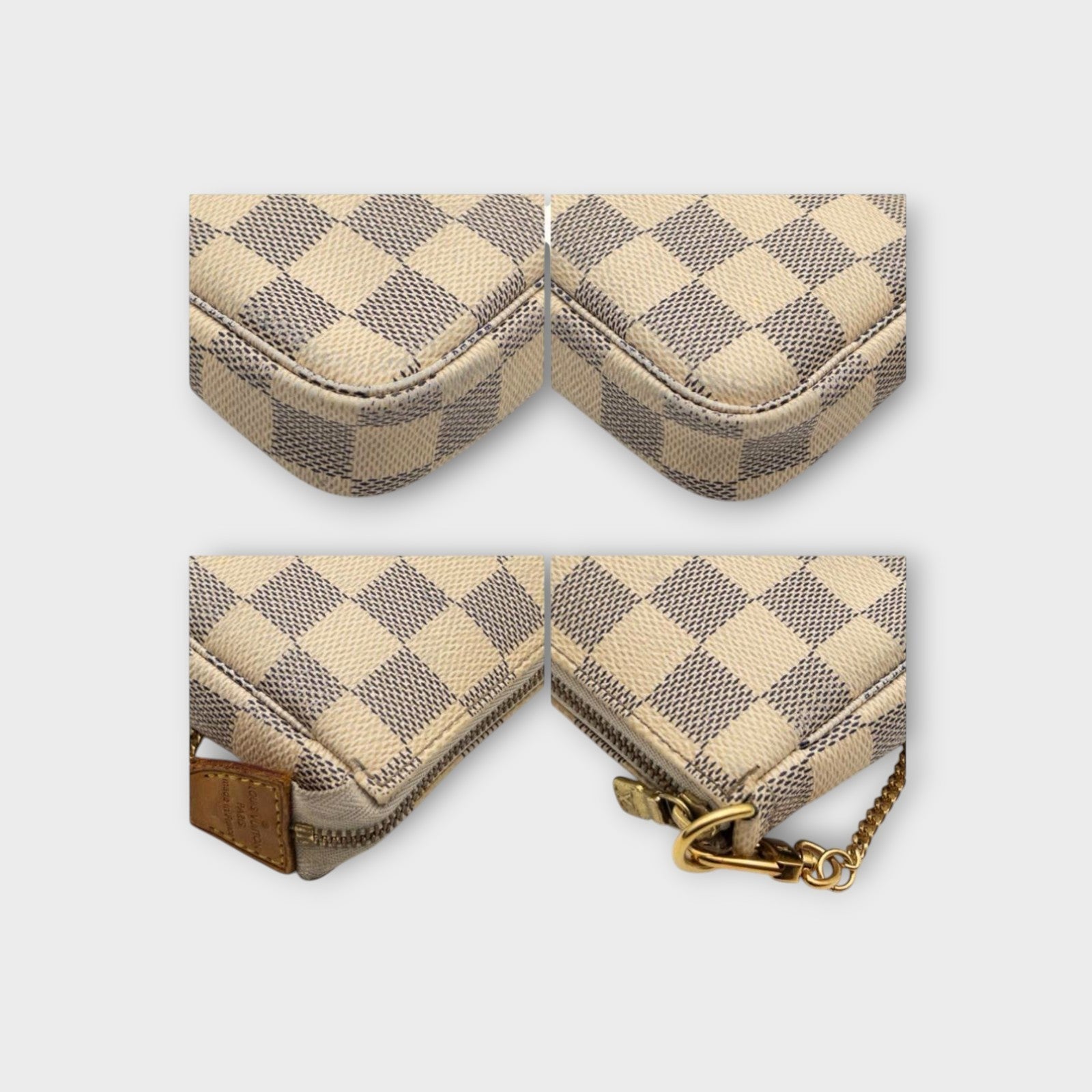Louis Vuitton Mini Accessoires Handbag Pouch Damier Azur