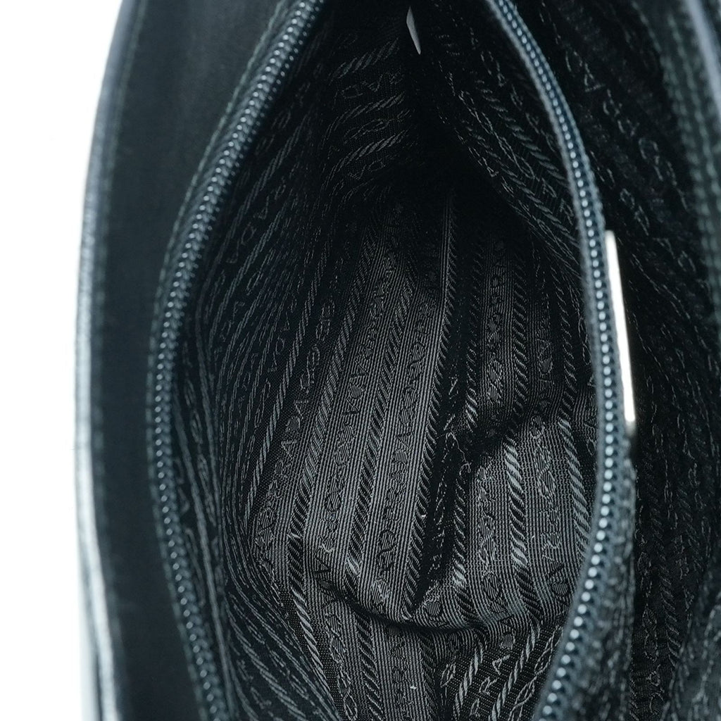 PRADA Vitello VITELLO CORINO NERO Handbag BR1277 Black Tote Bag
