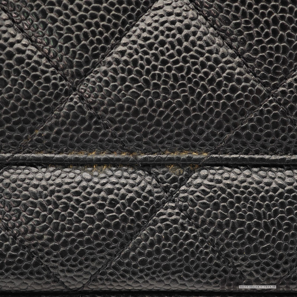 CHANEL Reissue Tote Bag Handbag Black Caviar Skin Women's With Guarantee Card