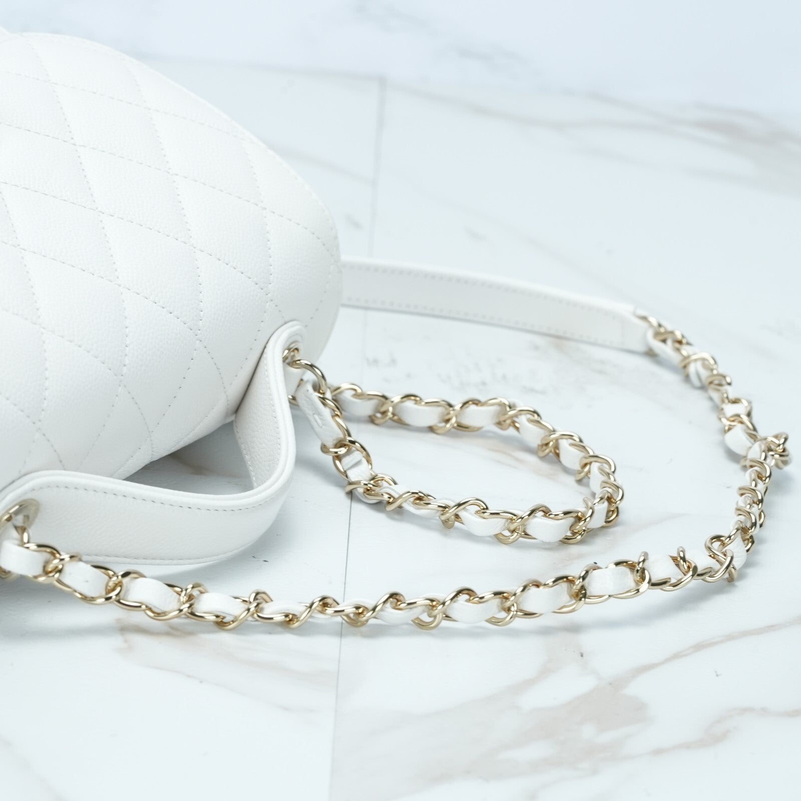 Last Sale CHANEL Matelasse Affinity 2Way Shoulder Bag Caviar calfskin White