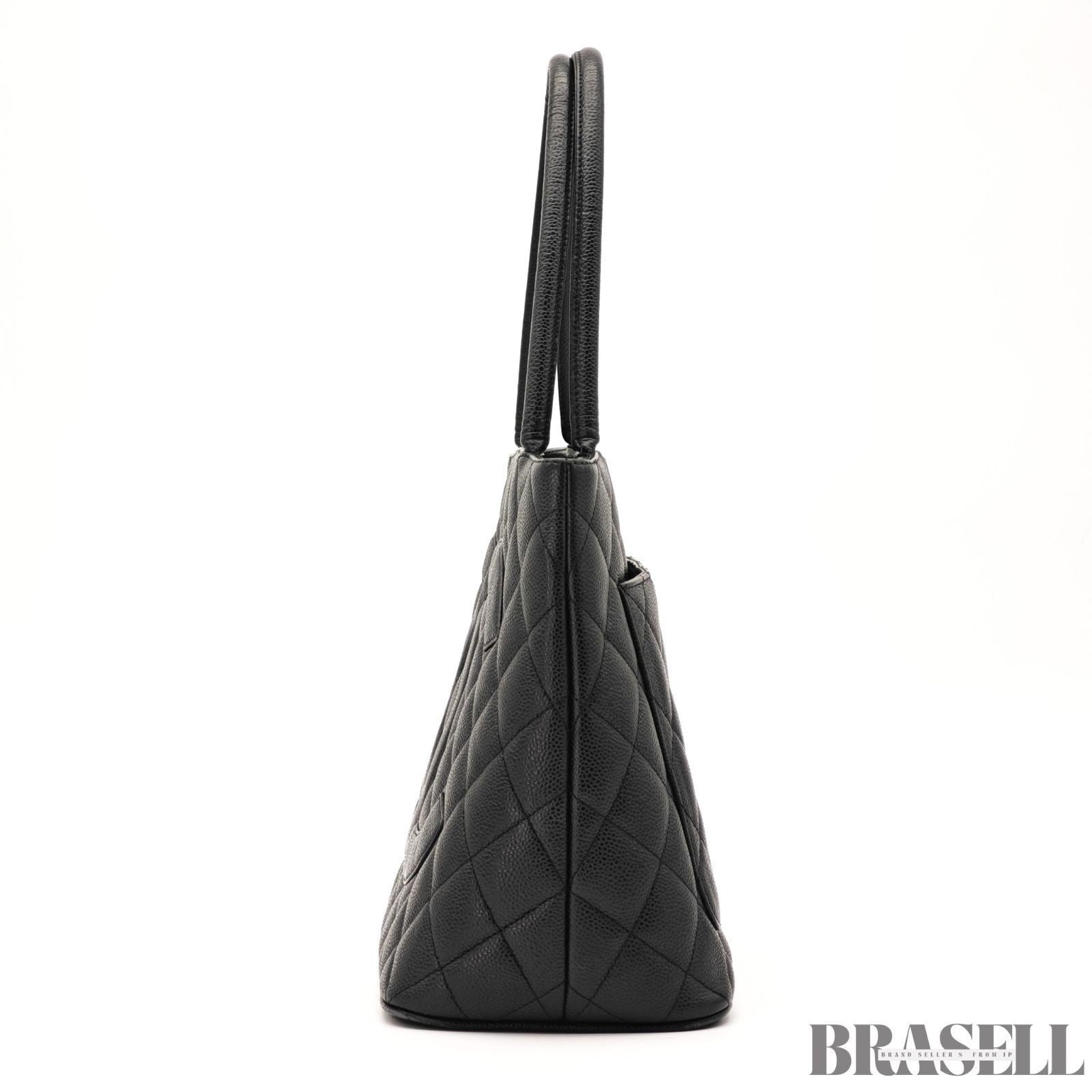 CHANEL Reissue Tote Bag Handbag Black Caviar Skin Women's With Guarantee Card