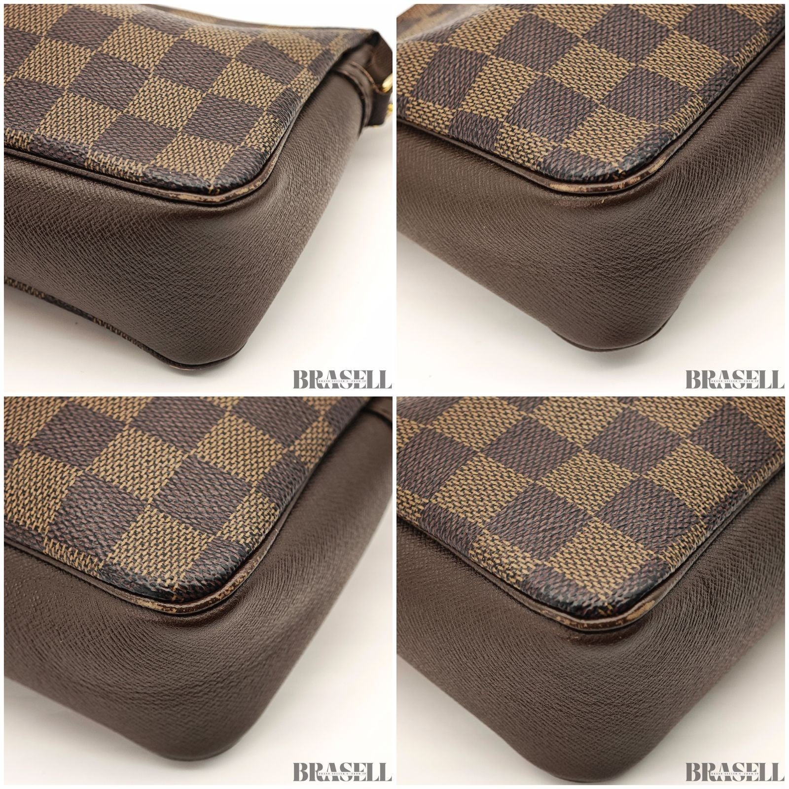 Louis Vuitton Trousse Makeup N51982 Handbag One Shoulder Damier Canvas Brown