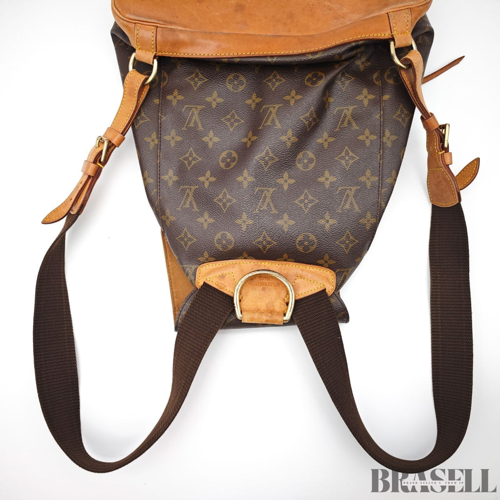 LOUIS VUITTON Montsouris M51135 Monogram Backpack Brown Women’s
