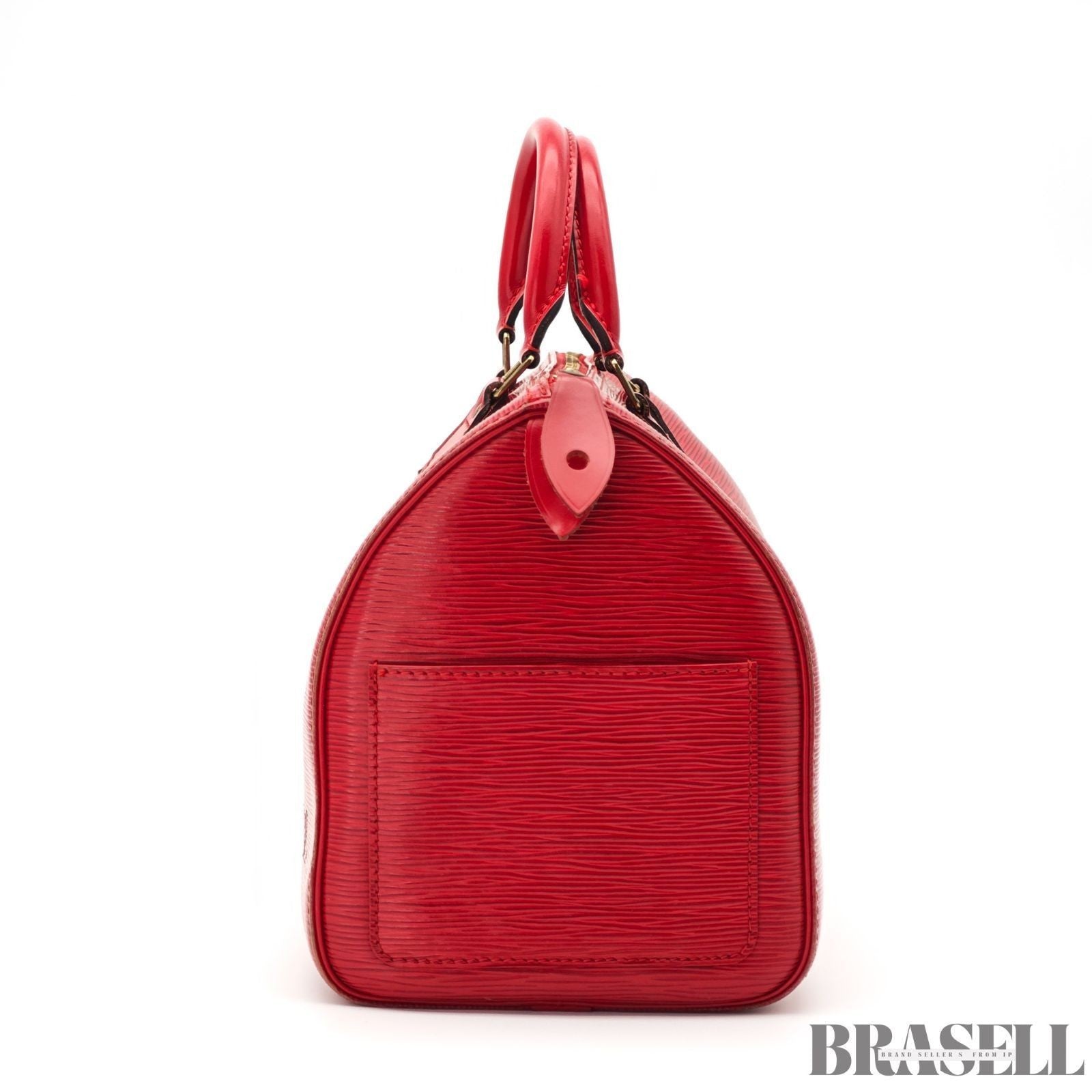 Louis Vuitton Epi Leather Speedy 30 Red Vintage Handbag Mini Boston Bag Women