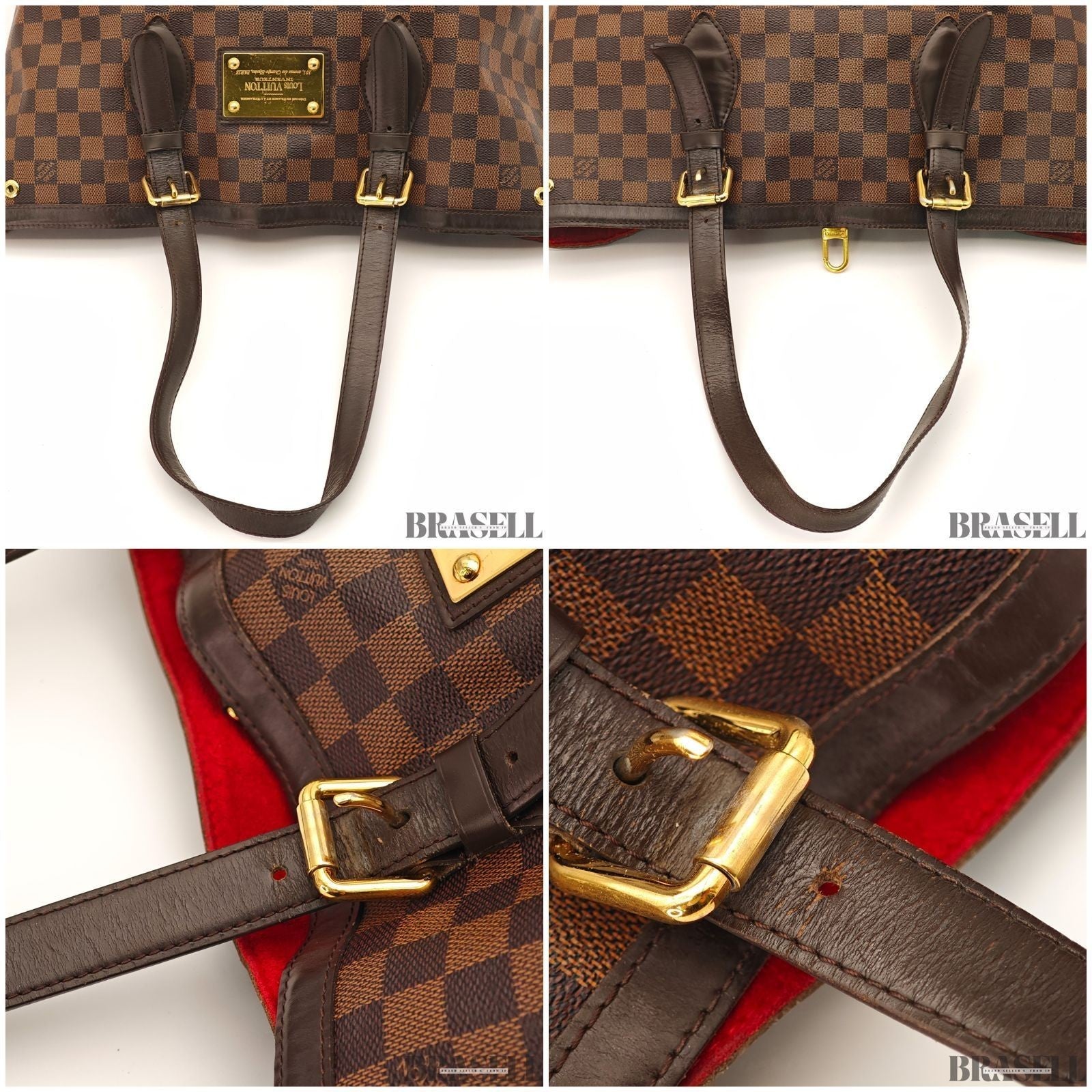 Louis Vuitton Hampstead MM N51204 Handbag Tote Bag Large Capacity Brown