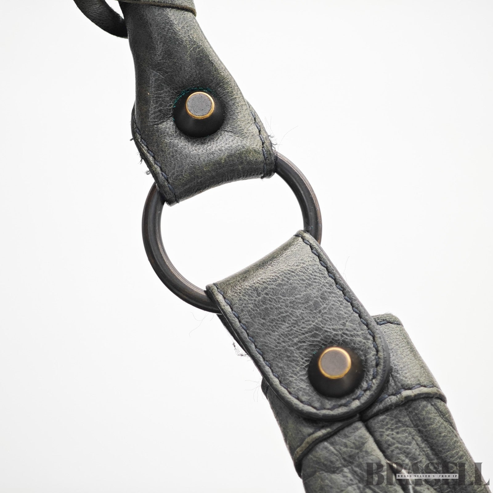 BALENCIAGA The Day Shoulder Bag Leather Hobo Bag Black