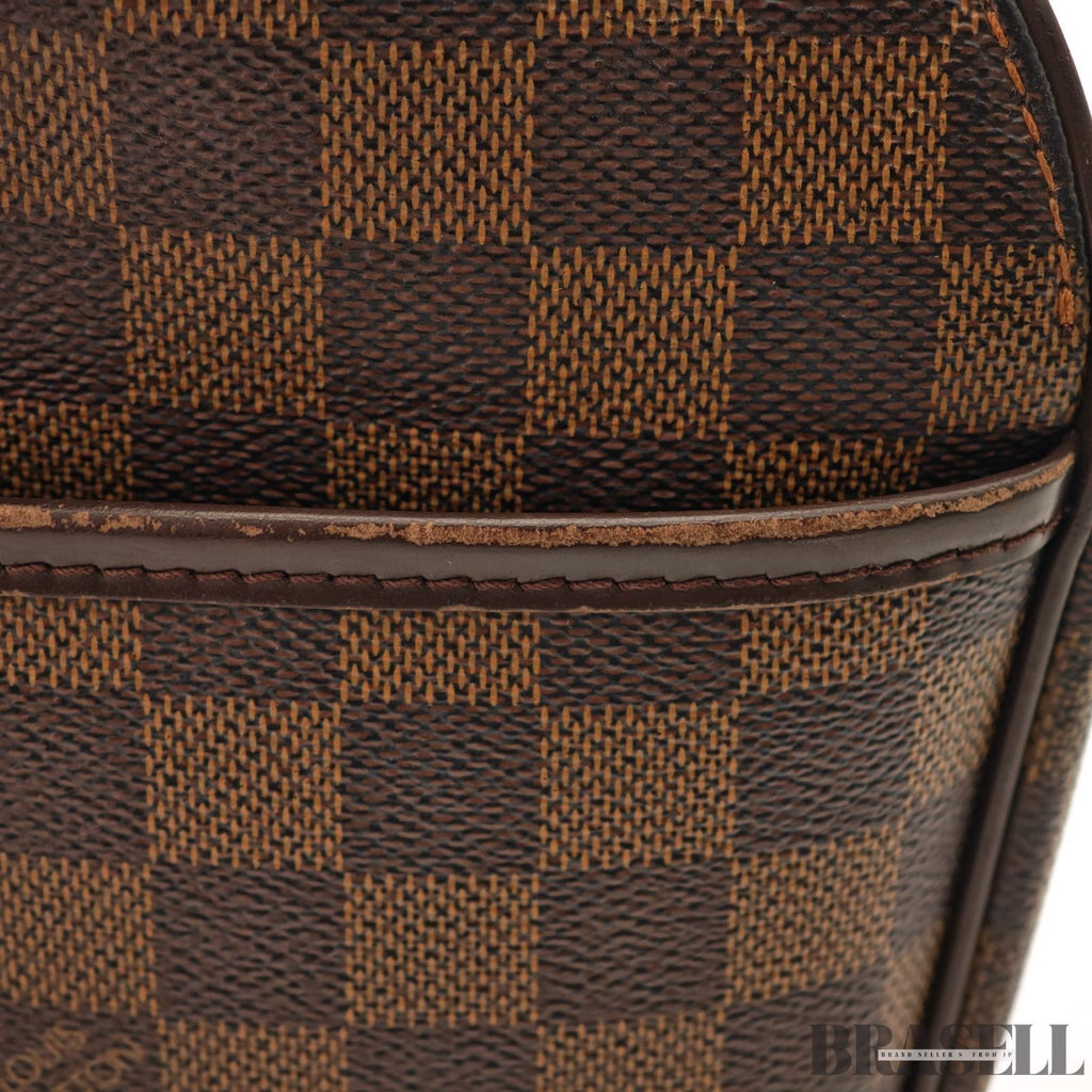 LOUIS VUITTON Saria ORIENTAL Hand Bag N51282 Damier Canvas Leather Ebene Brown