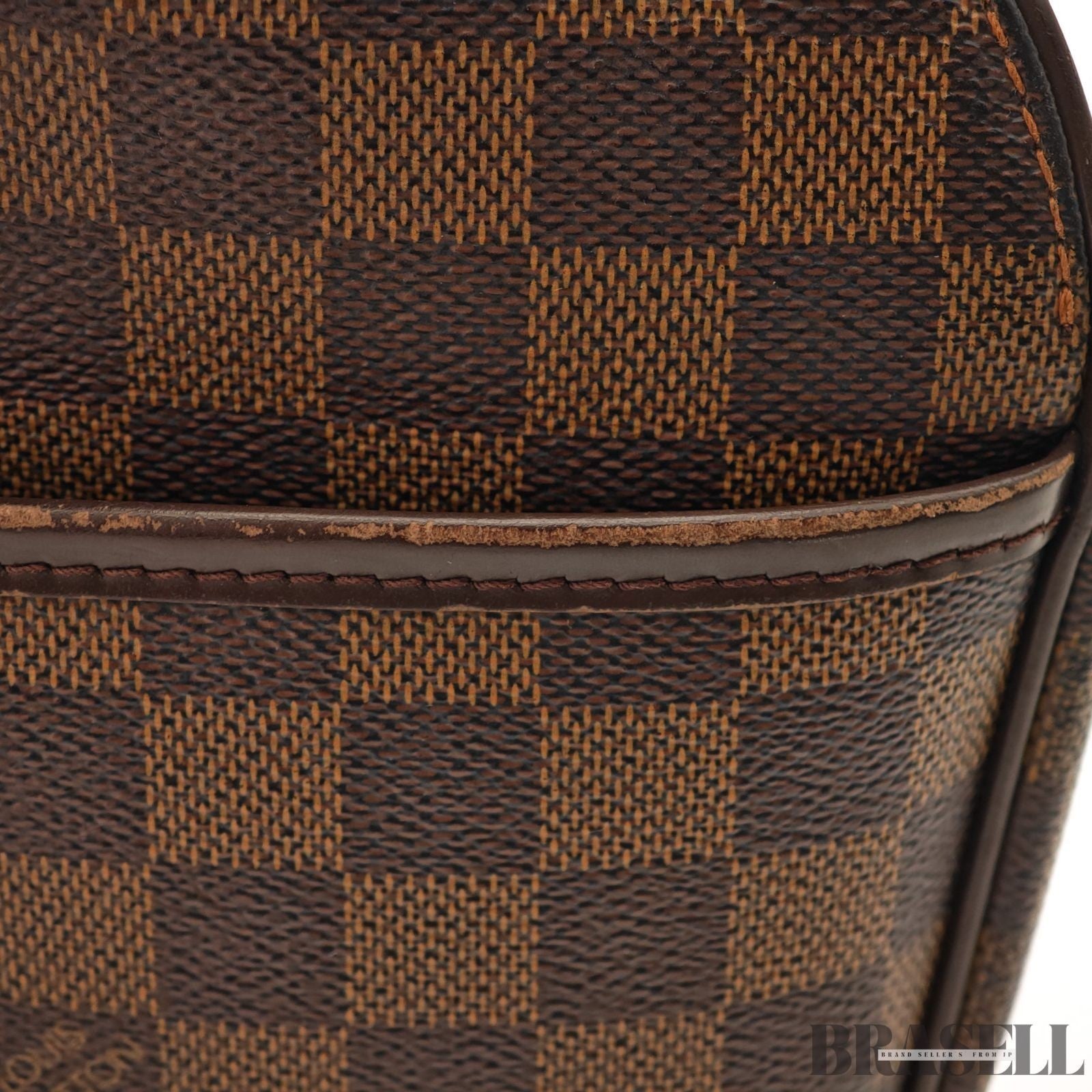 LOUIS VUITTON Saria ORIENTAL Hand Bag N51282 Damier Canvas Leather Ebene Brown