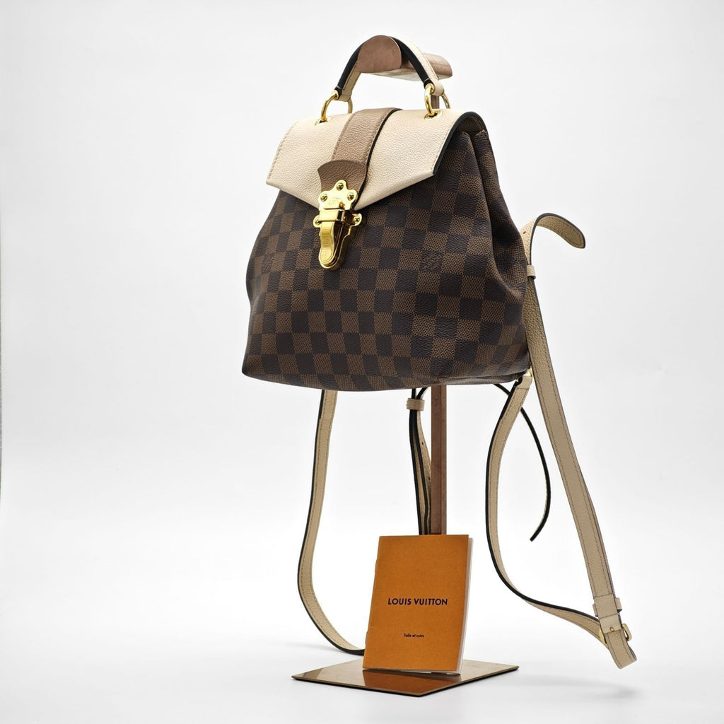 LOUIS VUITTON Damier Clapton N42259 Backpack with Flap Brown Women's