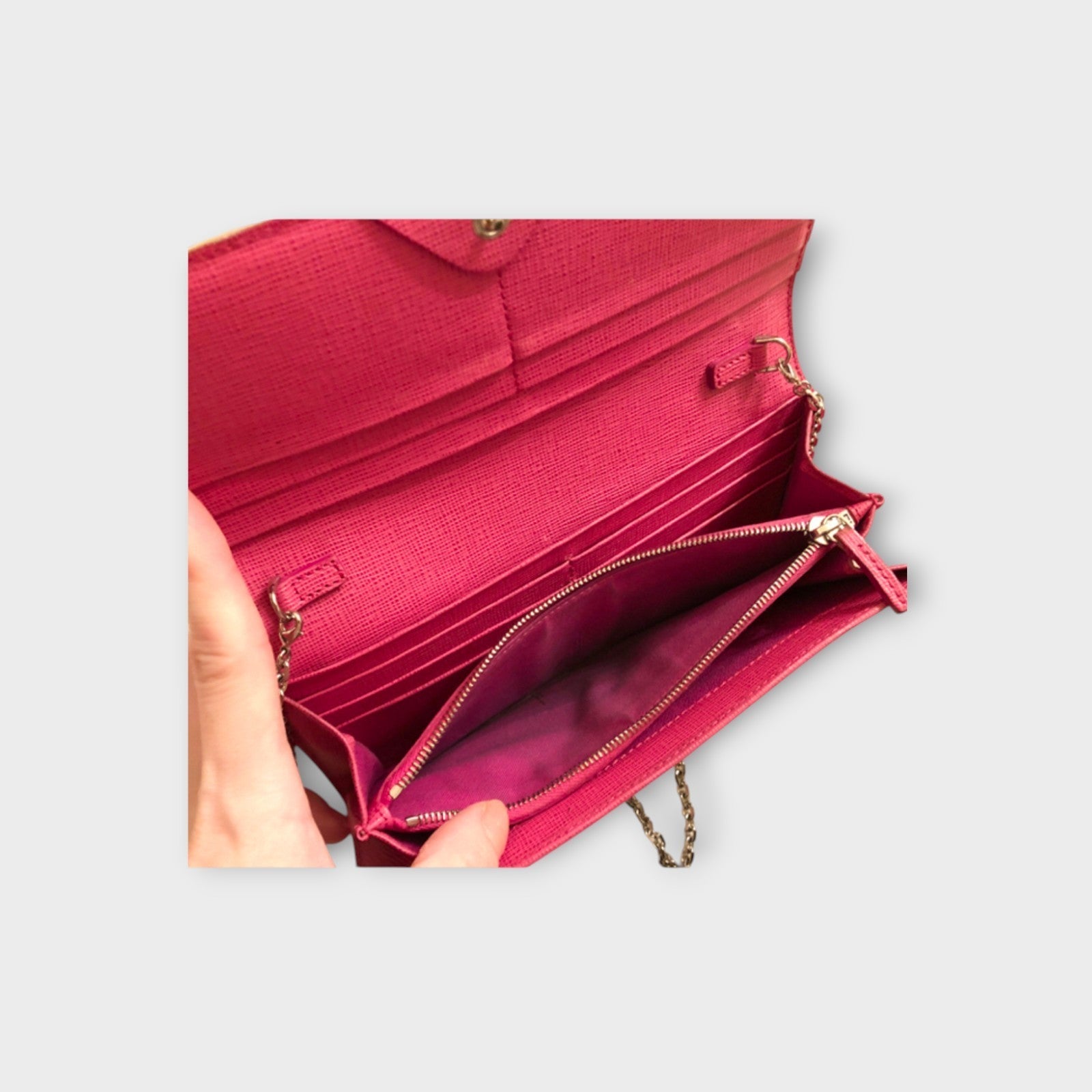 FENDI Bag Bugs Chain Wallet Leather Monster Series