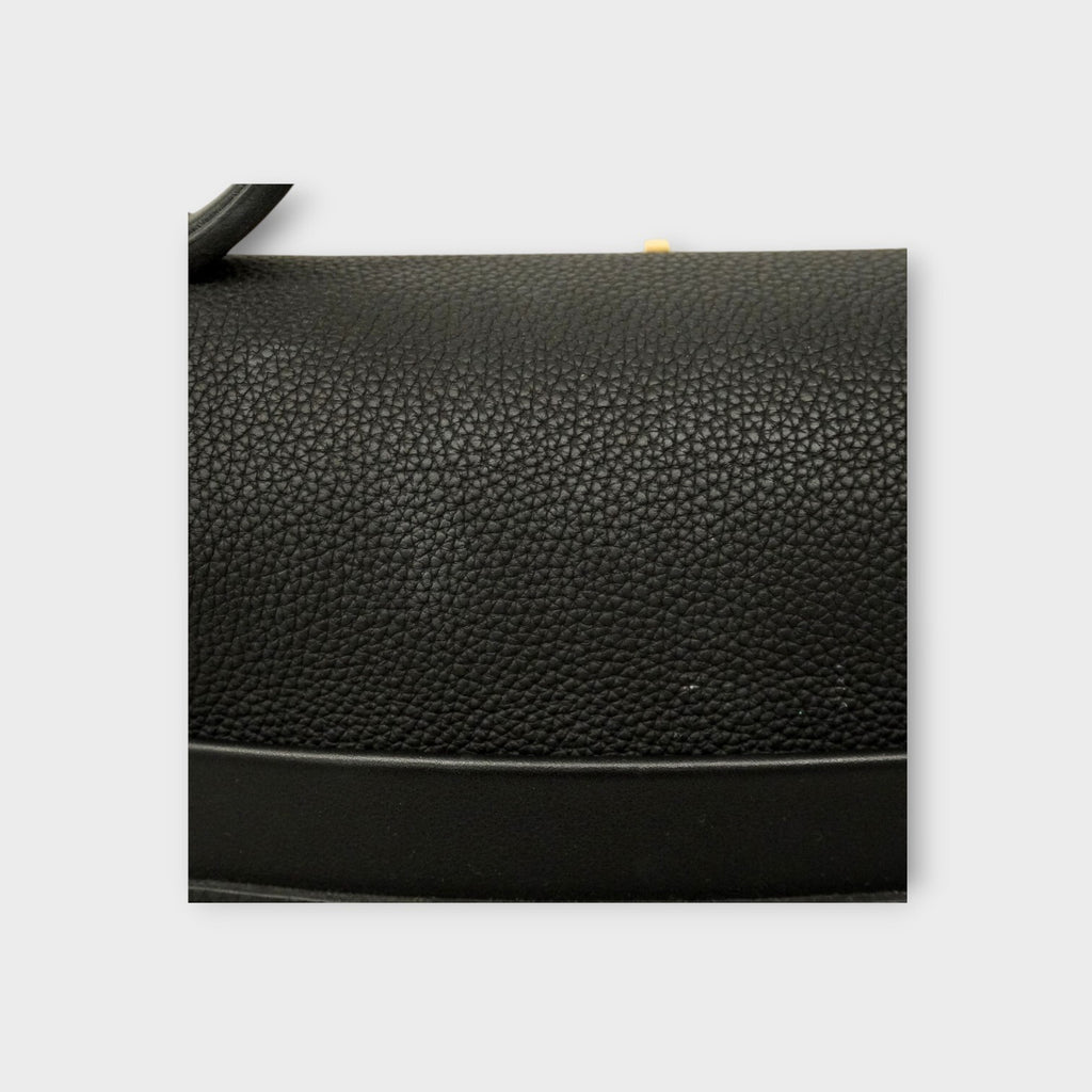 Hermès Handbag Vingt Quatre 29 Togo Black Gold Hardware Y Stamp 【A】