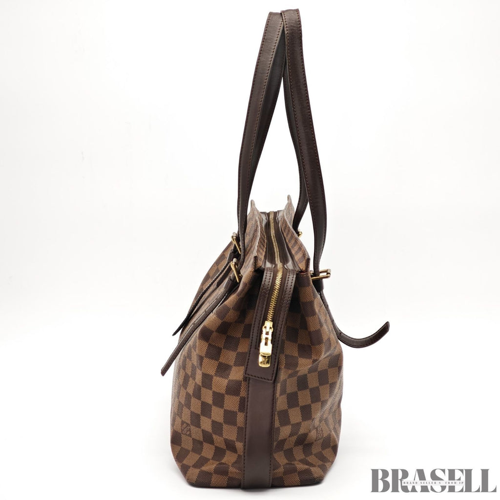 LOUIS VUITTON Chelsea Shoulder Tote Bag Damier Leather Canvas Brown N51119