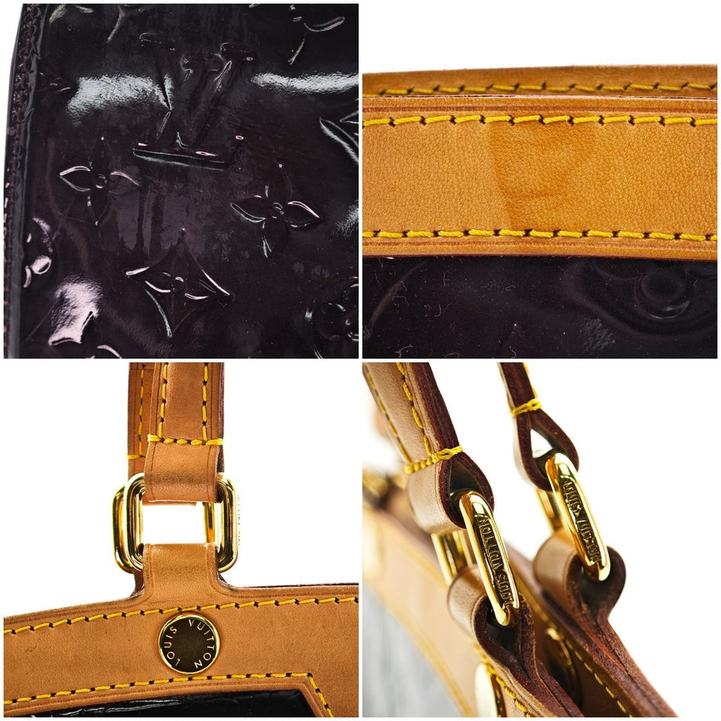LOUIS VUITTON Blair MM M91690 Monogram Vernis Purple 2-Way Shoulder Handbag