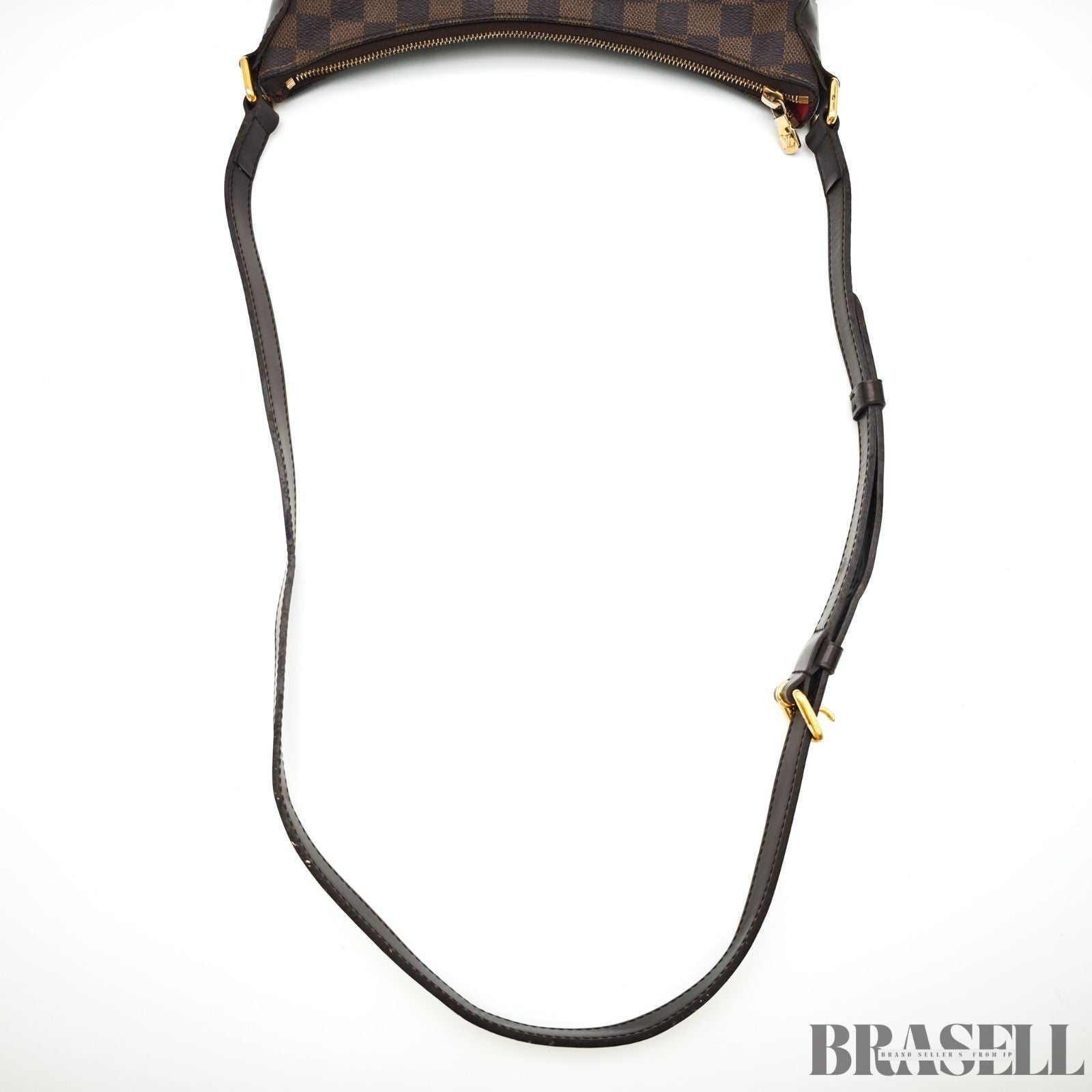 Borsa a tracolla Louis Vuitton Bloomsbury PM N42251 Damier Ebene in tela marrone