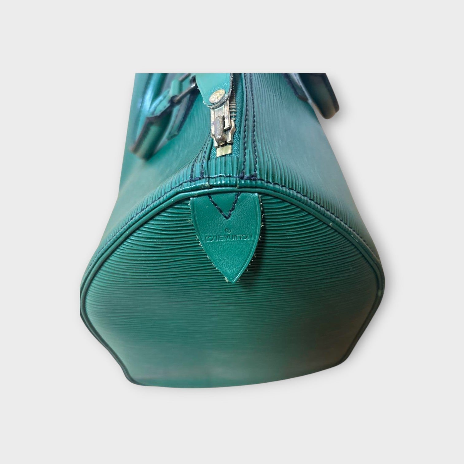 Louis Vuitton Speedy 35 M42994 Borneo Green Leather Gold Hardware 【B】