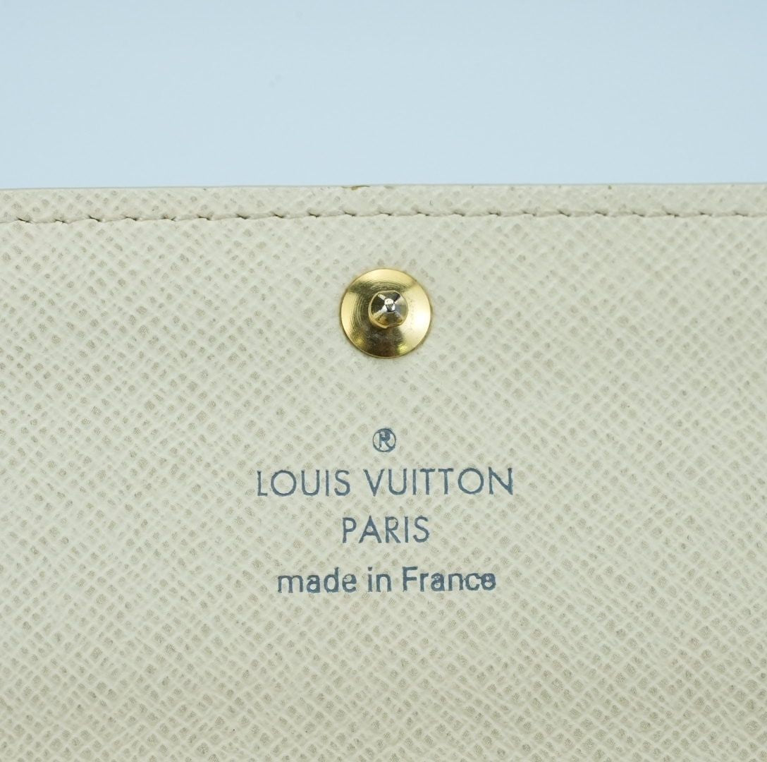 LOUIS VUITTON Damier Azur Portefeuille Sarah N61735 Long Wallet Men and Women
