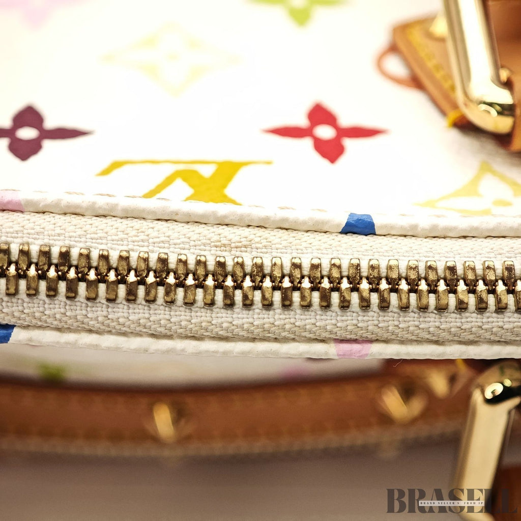 Louis Vuitton Alma Multicolor M92647 Tote Bag Handbag Colorful White Blanc
