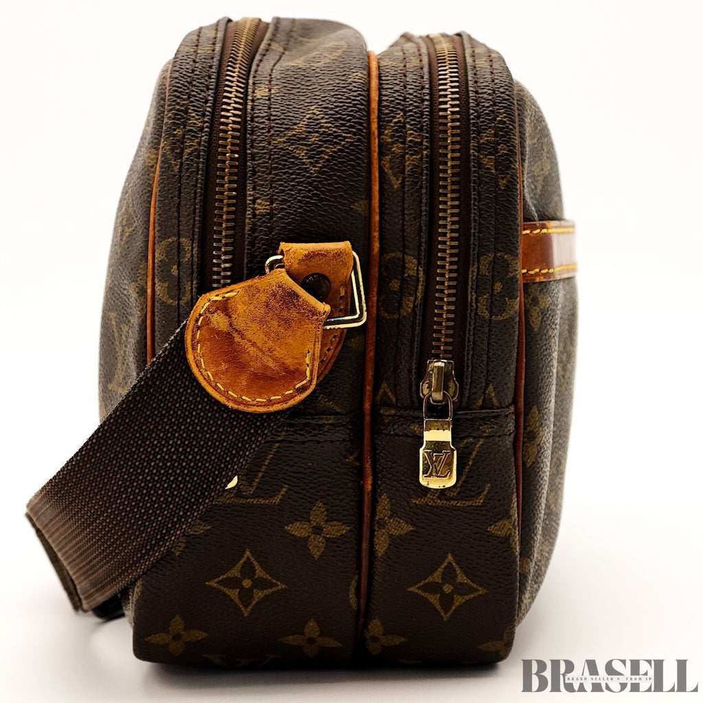 LOUIS VUITTON Reporter PM Crossbody Shoulder Bag Monogram Canvas Leather M45254