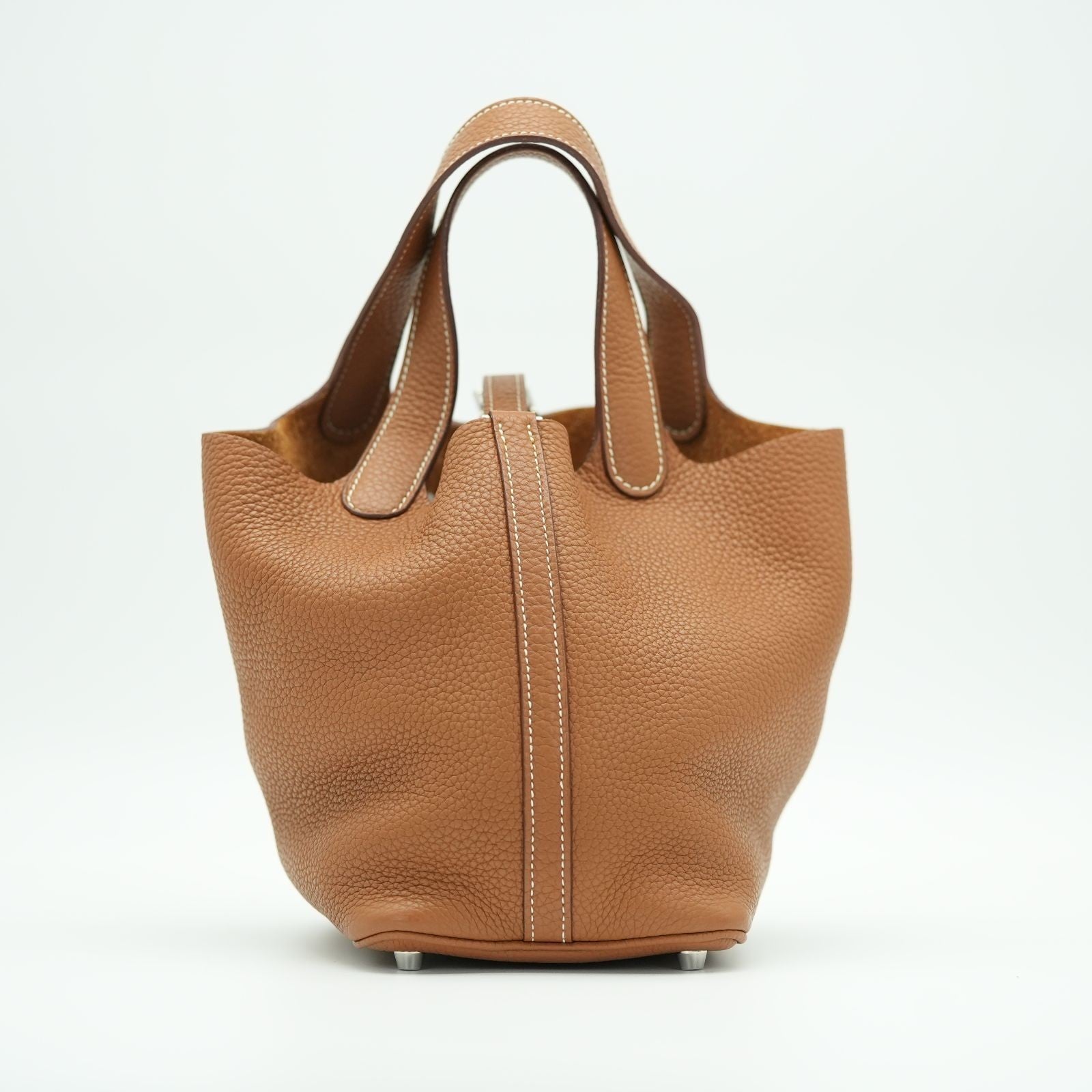 HERMES Picotin Lock PM 18 Gold Taurillon Clemence Leather Bag