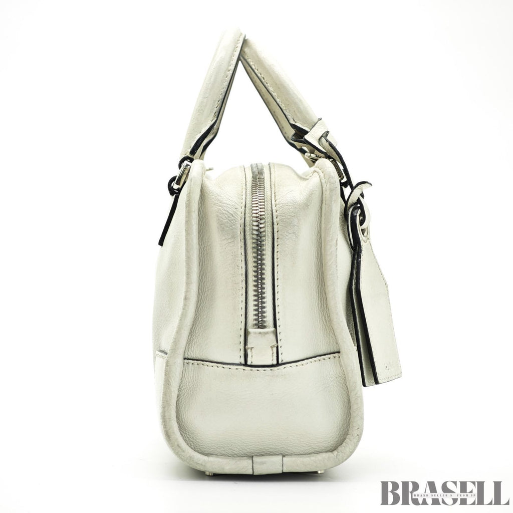Loewe Amazona 23 A039N07X02 Handbag Shoulder Bag 2Way Pearl Gray Leather