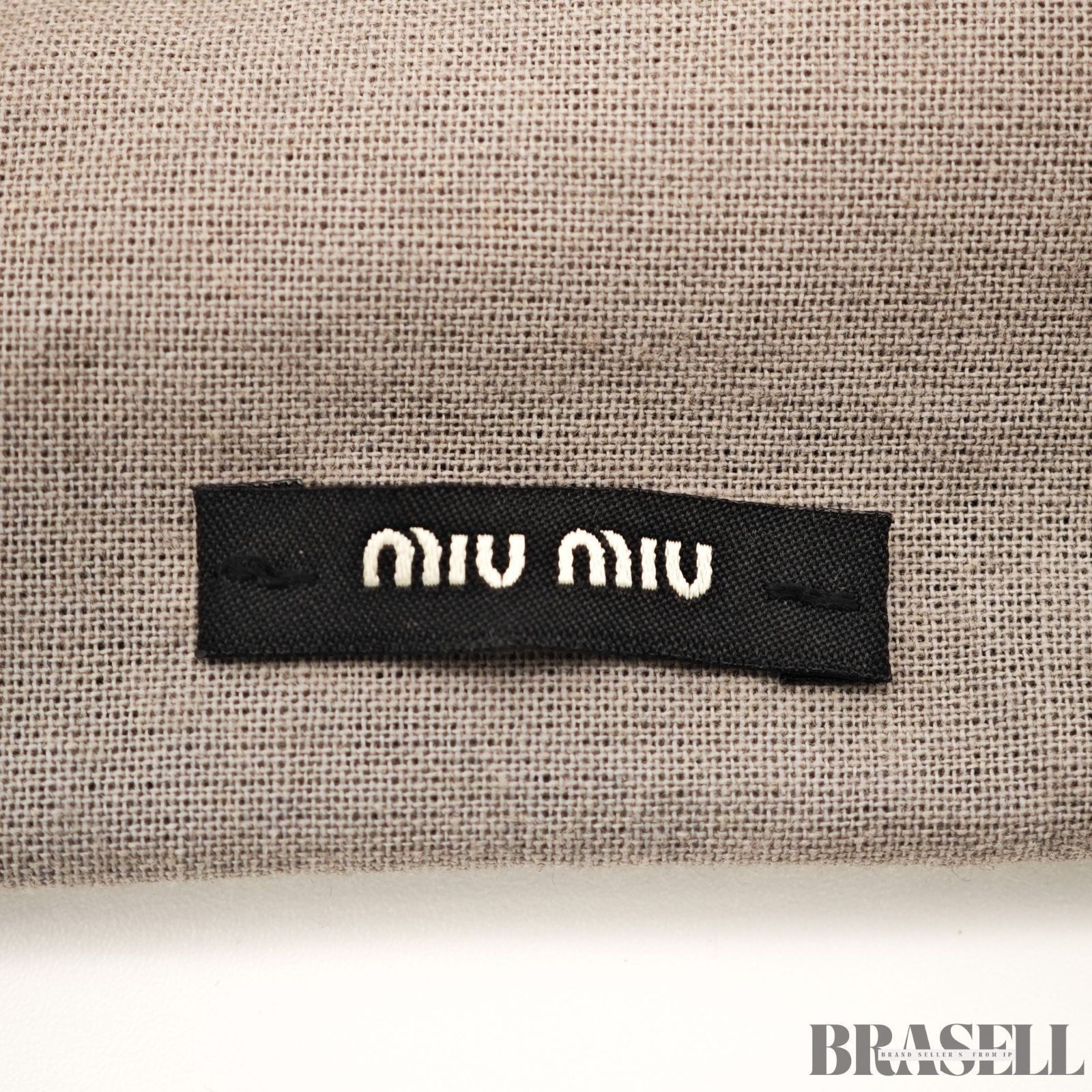 Miu Miu Ribbon 2Way Handbag Leather Black Shoulder Bag Woman Shoulder Strap