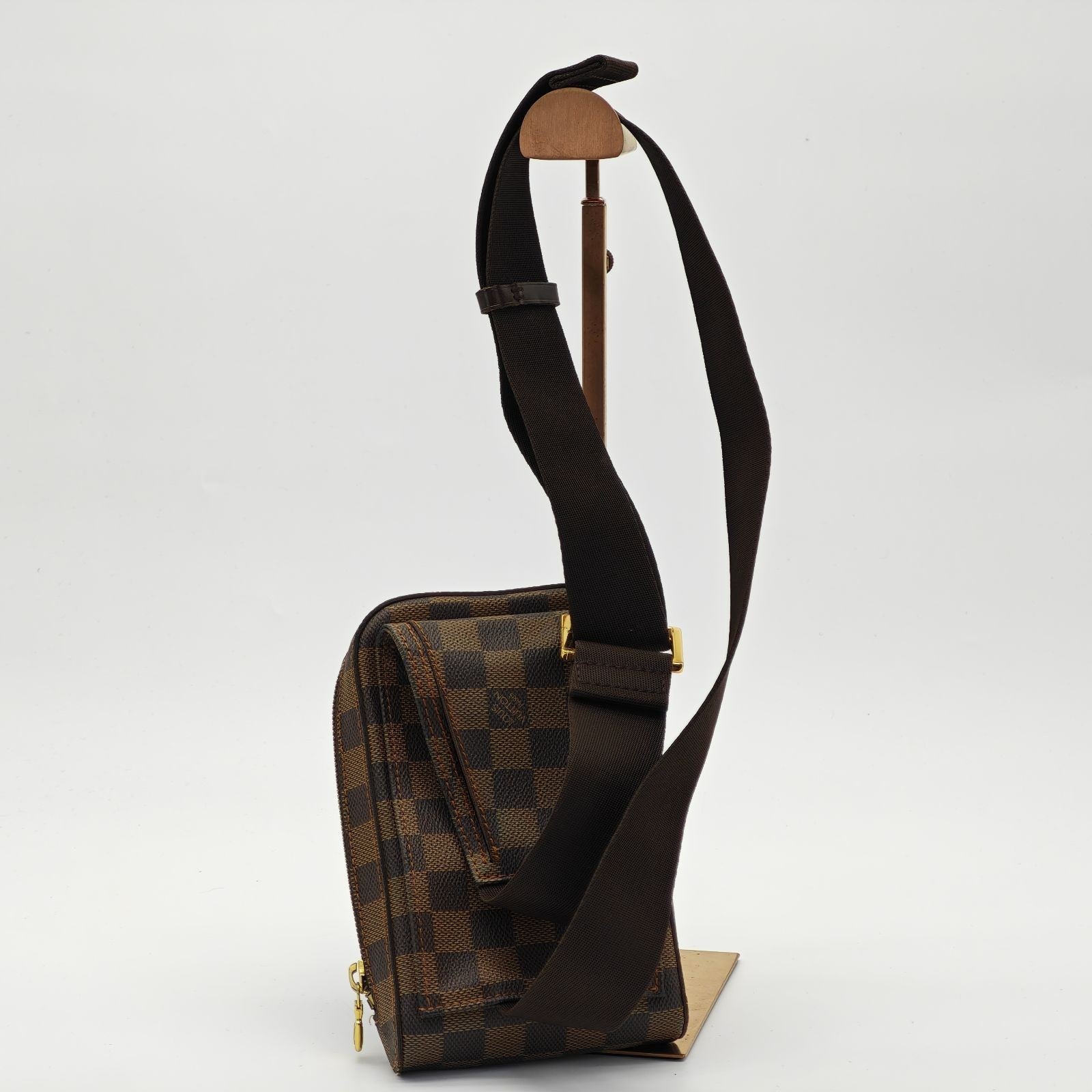 LOUIS VUITTON Damier Geronimos N51994 Shoulder/Body Bag Brown Men Women