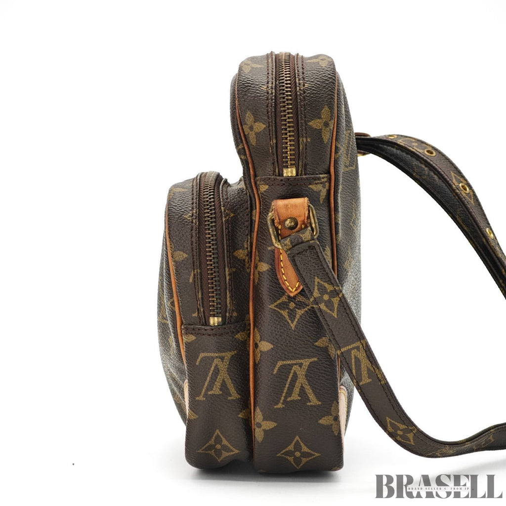 LOUIS VUITTON Amazon Crossbody Shoulder Bag Monogram Leather Canvas Brown M45236