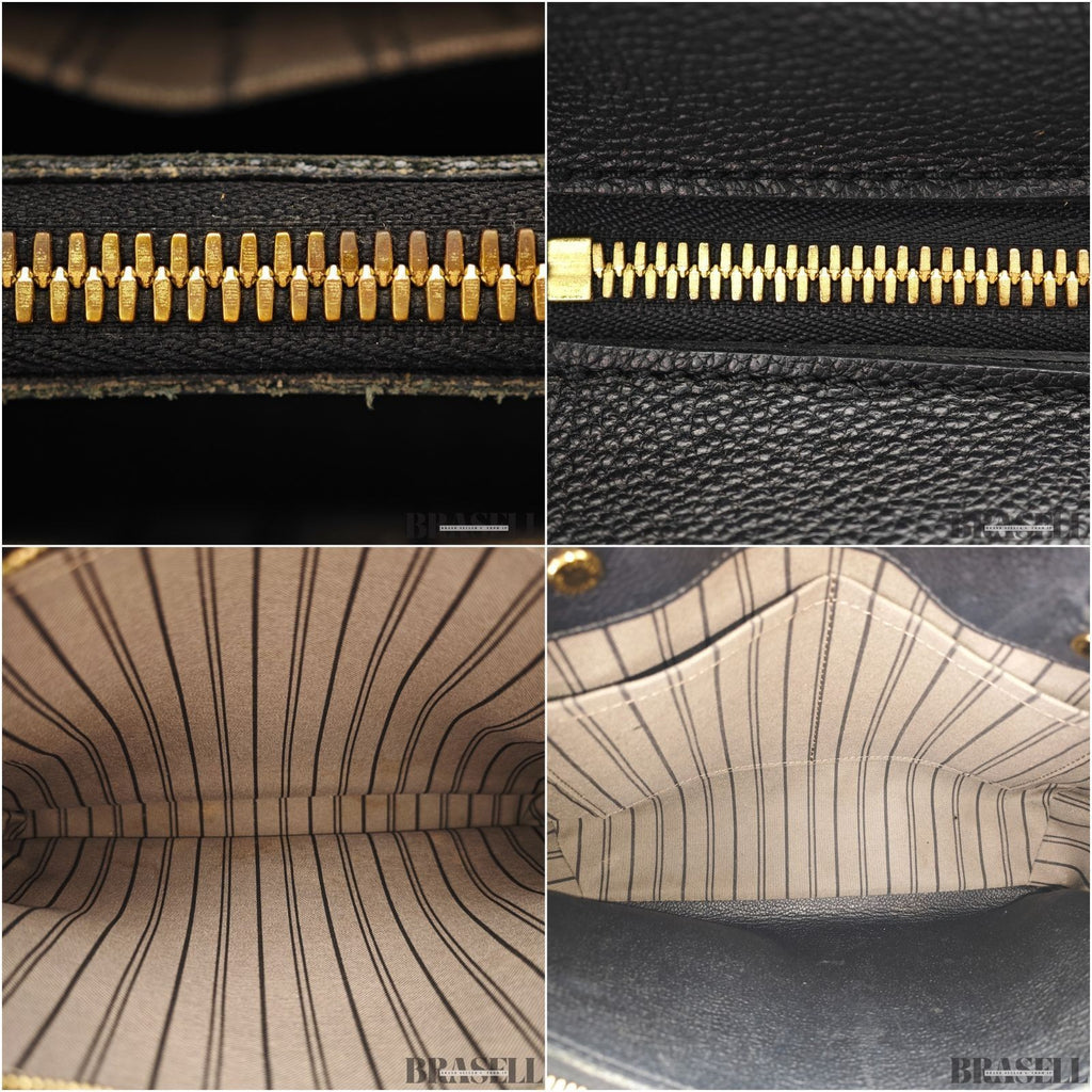Louis Vuitton Empreinte Montaigne MM M41048 2Way Handbag Shoulder Bag Black