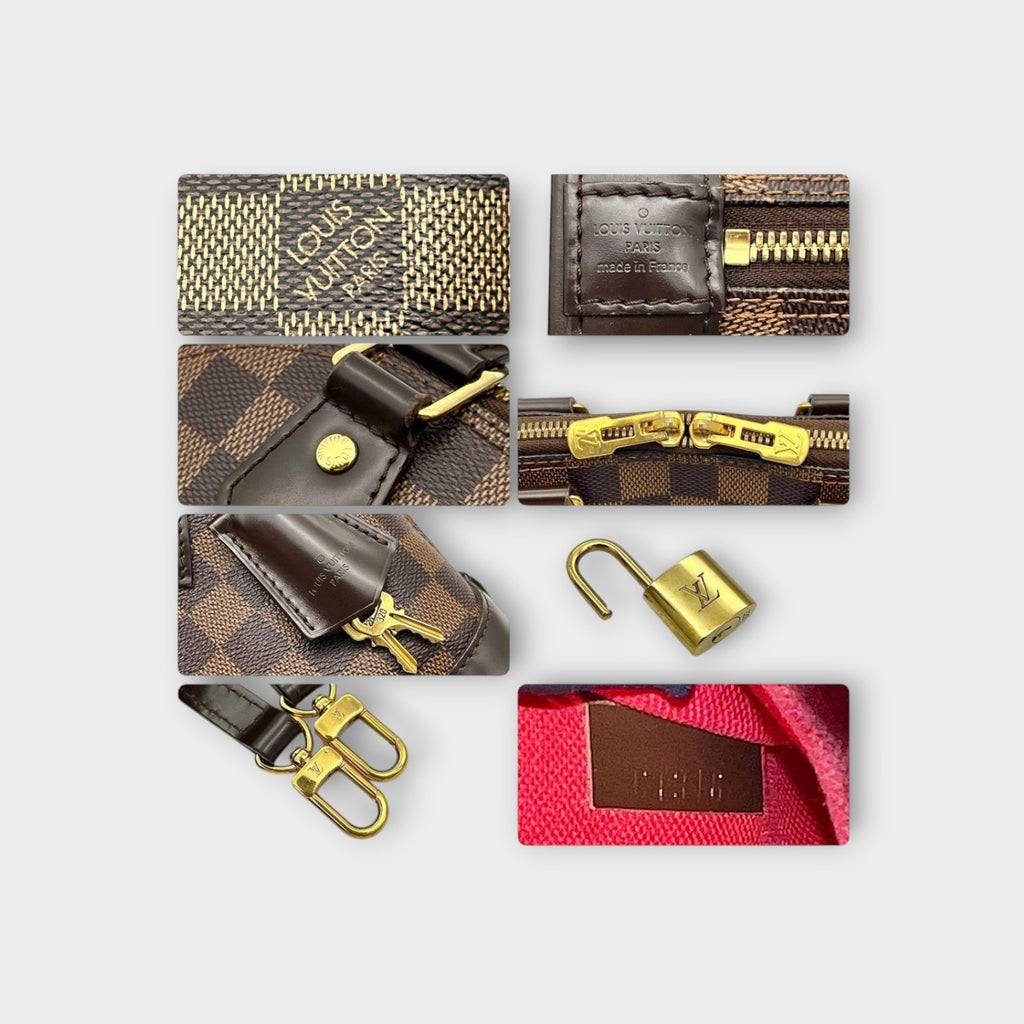 Louis Vuitton Alma BB N41221 Damier 2Way Handbag Brown PVC Leather 【A】