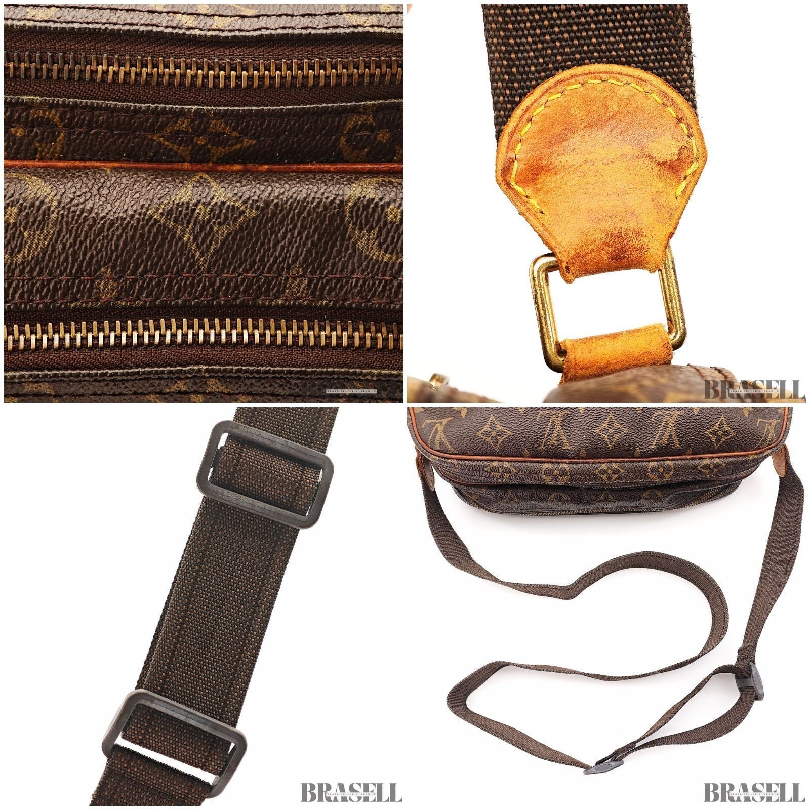 LOUIS VUITTON Reporter PM Crossbody Shoulder Bag Monogram Canvas Leather M45254