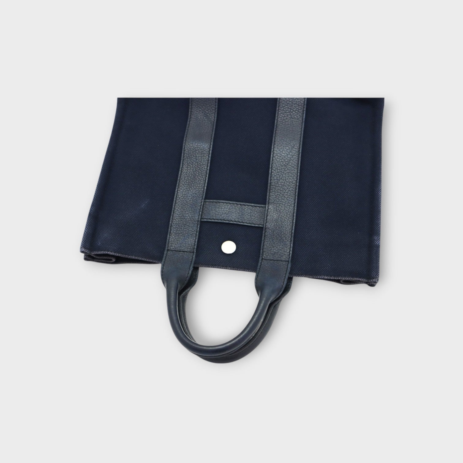 Hermès Handbag Sac Arné PM Canvas Leather Navy【A】