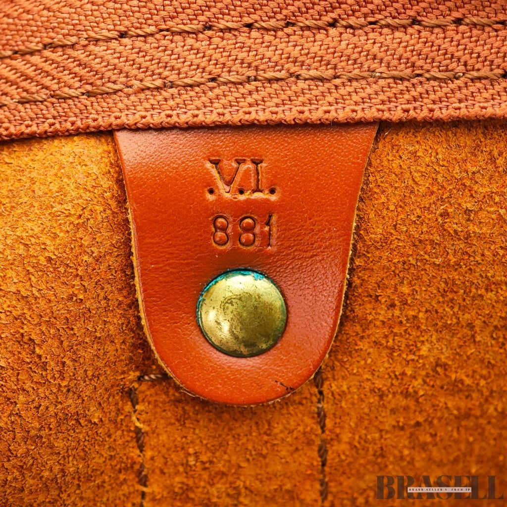 LOUIS VUITTON Epi Keepall 50 M42968 Boston Bag Zipang Gold Epi Leather Auth